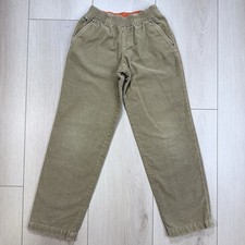 VTG Lacoste Kids Corduroy Pants Tan Size 10 Elastic Waist Croc Logo 100 Cotton