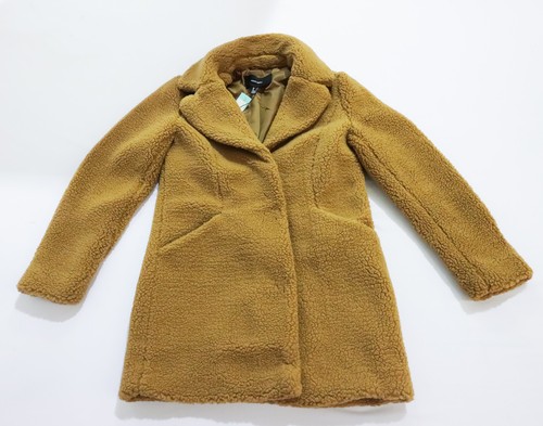 Faux Fur Teddy Coat CD4 Tobacco Brown 