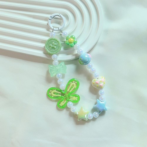 Colored Beaded Phone Chain Bracelet Anti-Lost Charm Rope Choker - Photo 10 sur 13