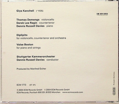 Giya Kancheli - Diplipito / Valse Boston CD (2004 ECM Modern Classical) - Bild 3 von 3