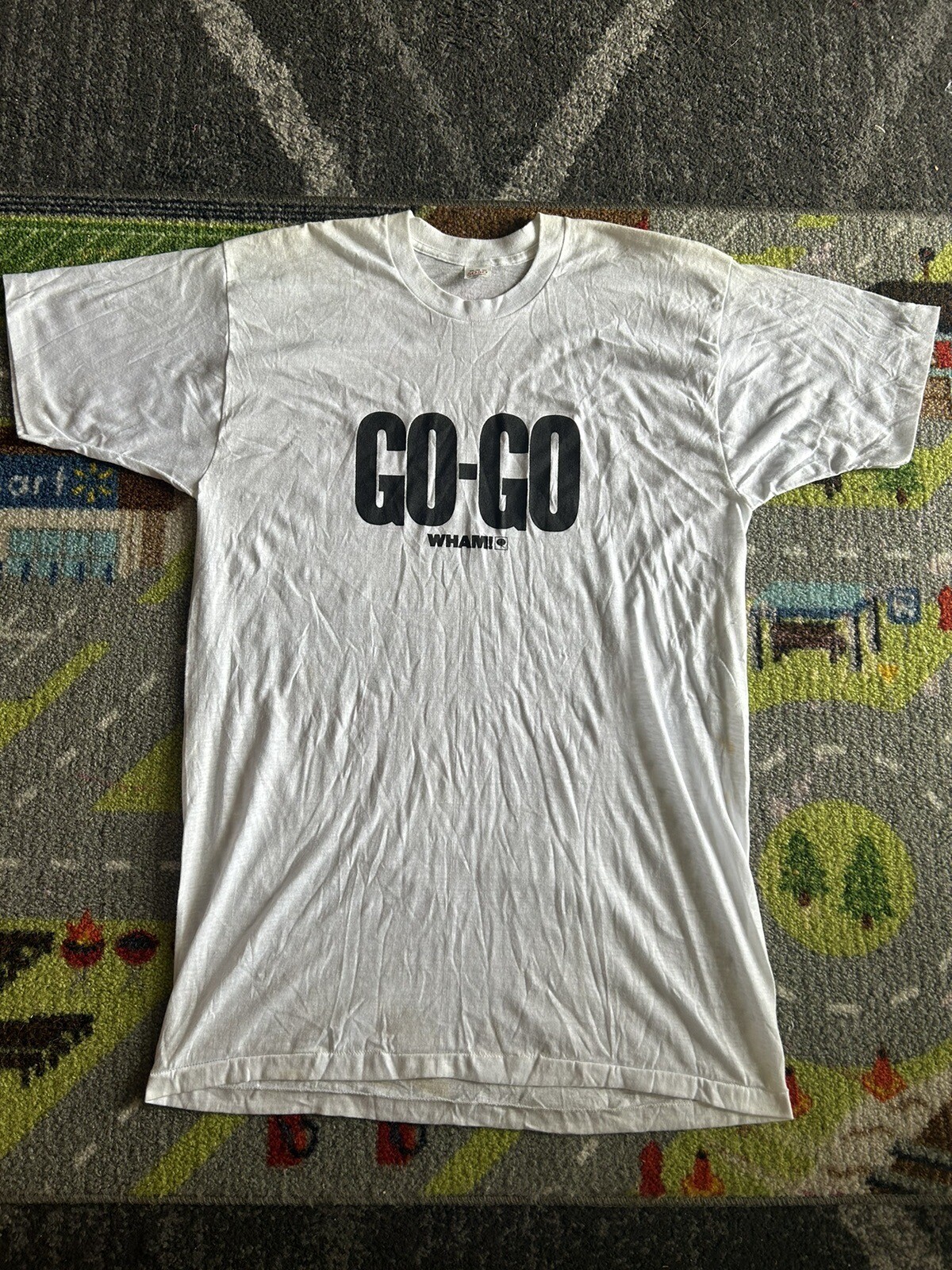 Vintage Wham Band 80s Go Go Song Rare Music Pop White… Gem