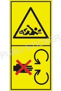2 Pittogrammi Adesivi ISO 11684 Per Sicurezza Macchine Agricole E Forestali - GERMAN TAPE