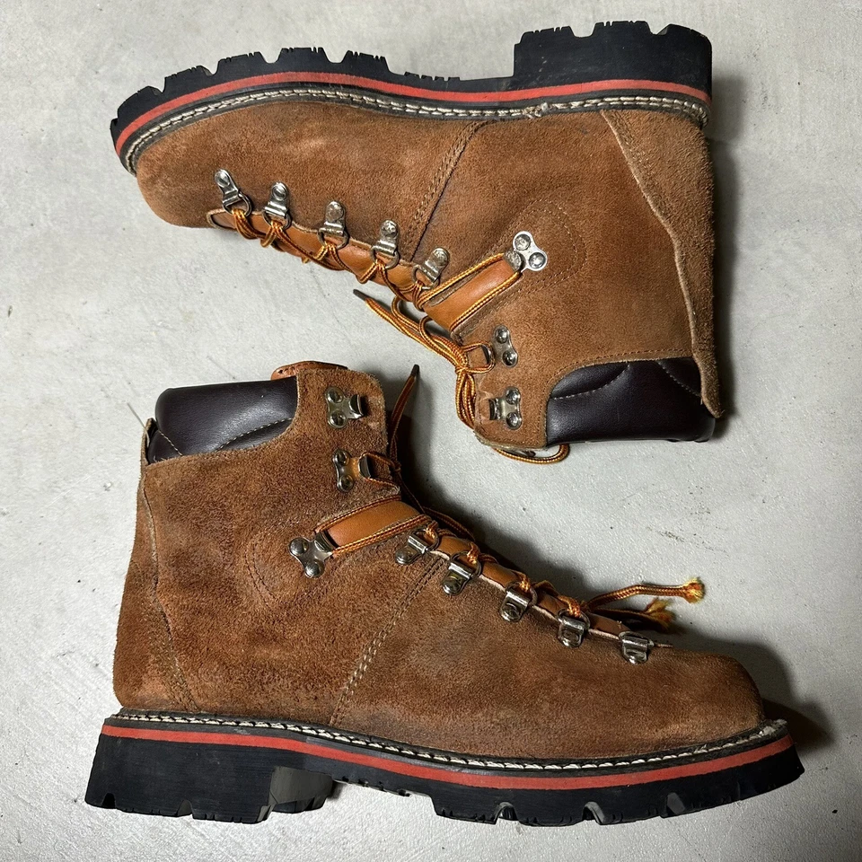 Botas de Montañero Rocky de Colección Cuero Marrón Botas de Senderista de Encaje Hechas en EE. UU. Para Hombres 7M Foto 4 de 4