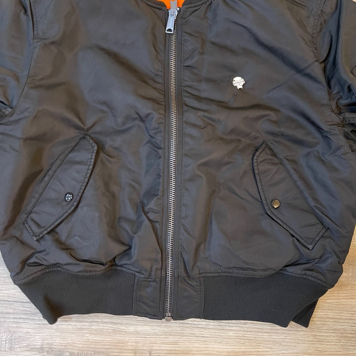 New Supreme x Bounty Hunter MA-1 Reversible Jacket Black Bomber