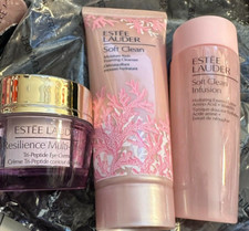 ESTEE LAUDER RESILIENCE MULTI-EFFECT TRI-PEPTIDE EYE CREME .34 OZ SET Soft clean