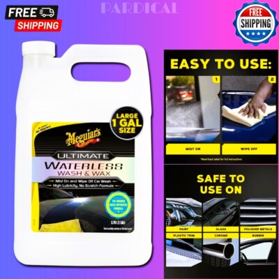 Meguiar's Ultimate Waterless Wash & Wax, Without Swirling or Scratching, 128 Oz