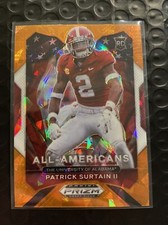 Patrick Surtain All American Orange Cracked Ice Prizm Draft Picks Card#199