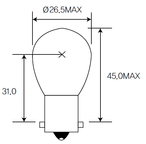 Globe P21W 12V 21W ACBA15S AcDelco For Audi Q3 SUV 8U, 1.4 TSI 1.4LTP-Ti - CHPB - Image 2 of 2