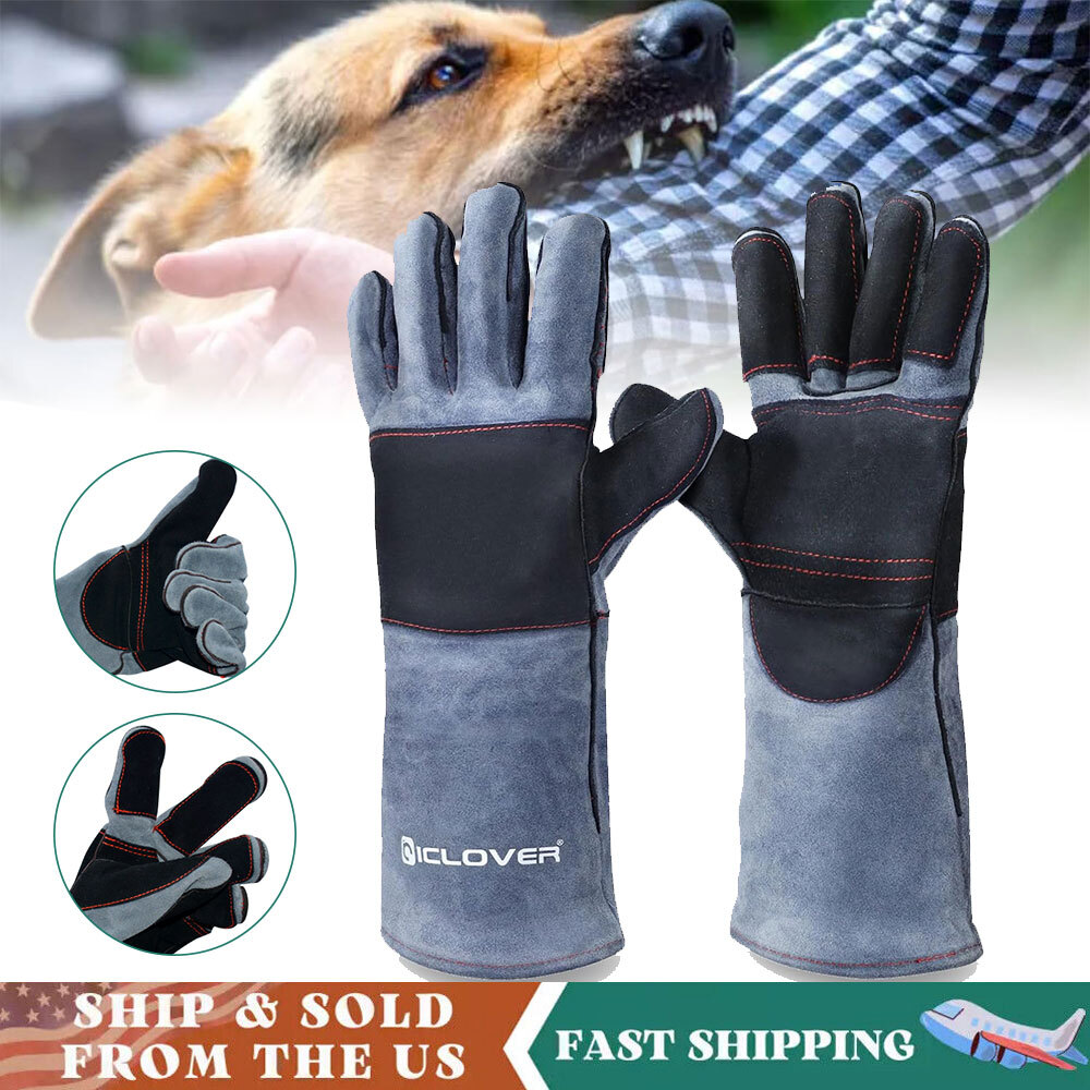 Training Anti-Bite Gloves Animal Handling Chew Protective Mitts Dog Cat Parrot