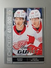 2021-22 Upper Deck Series 2 Hockey Young Guns Checklist Seider/Raymond #500...