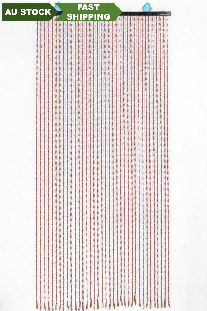 Wooden Door Curtain Blinds Handmade Fly Screen Wooden Beads Room Divider 木珠门帘