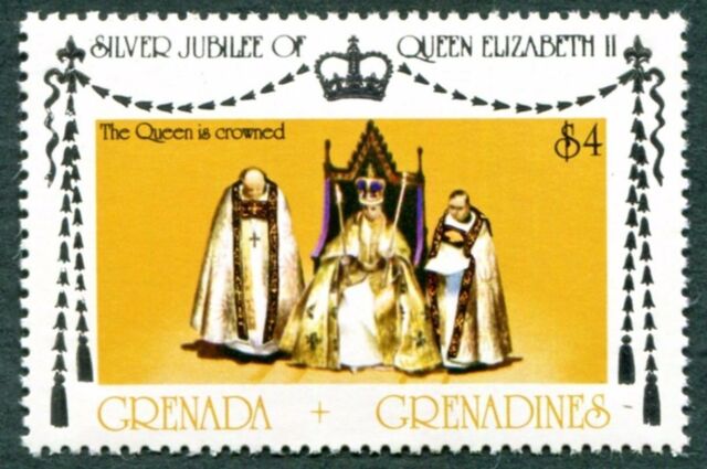GRENADINES OF GRENADA 1977 $4 SG217 mint MNH FG Silver Jubilee a ##W38
