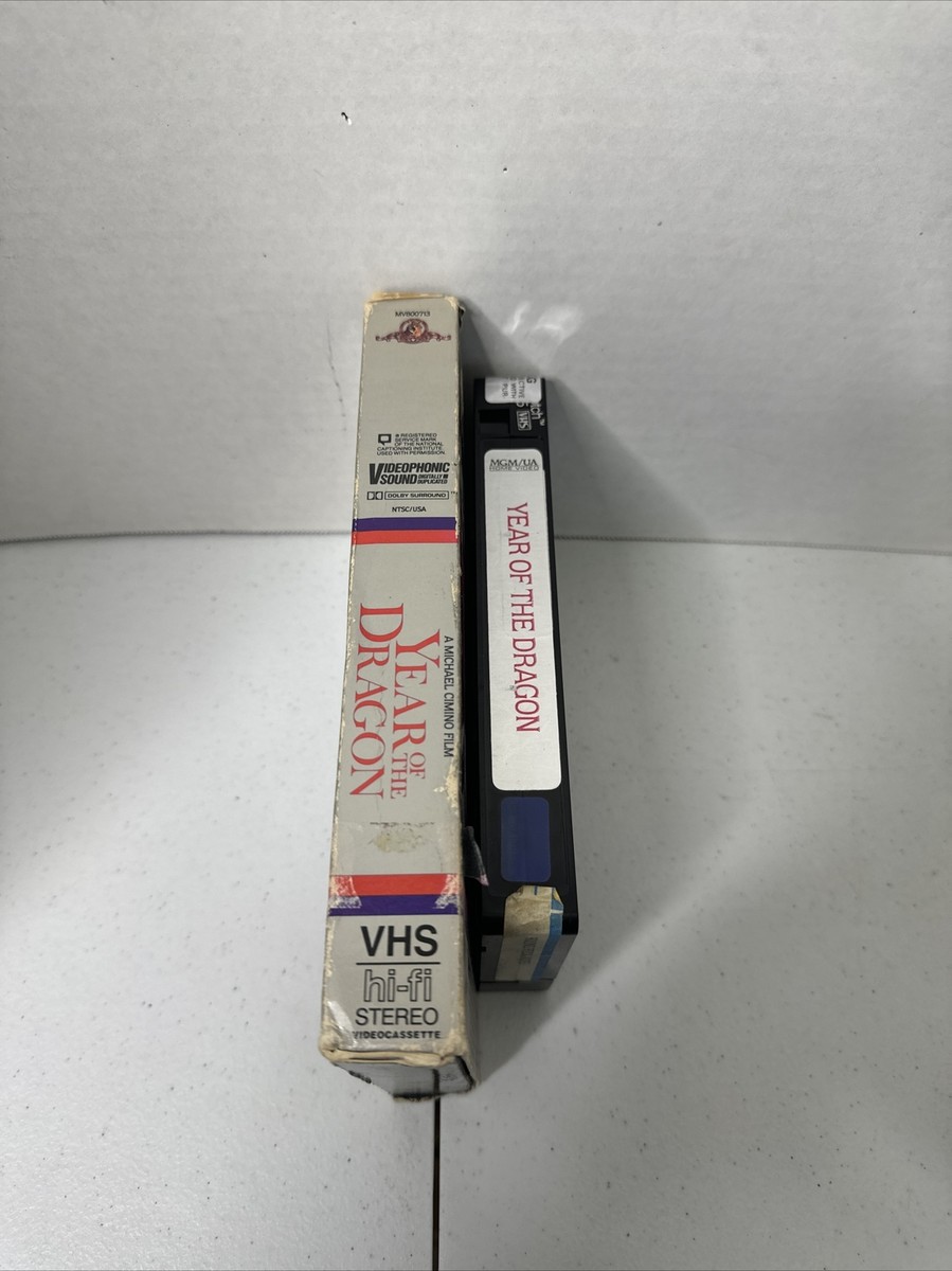 Year of the Dragon VHS Video Tape 1985 1986 MGM VTG Big Book Box