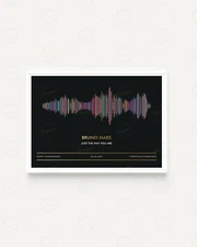 Personalized Wall Art Sound Waves Art Painting Frame for Bedroom and Living Room