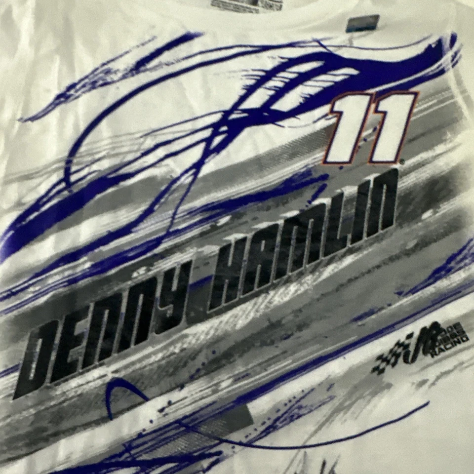 Футболка женская Chase Authentics NASCAR Denny Hamlin с автографом M белая - Изображение 3 из 4