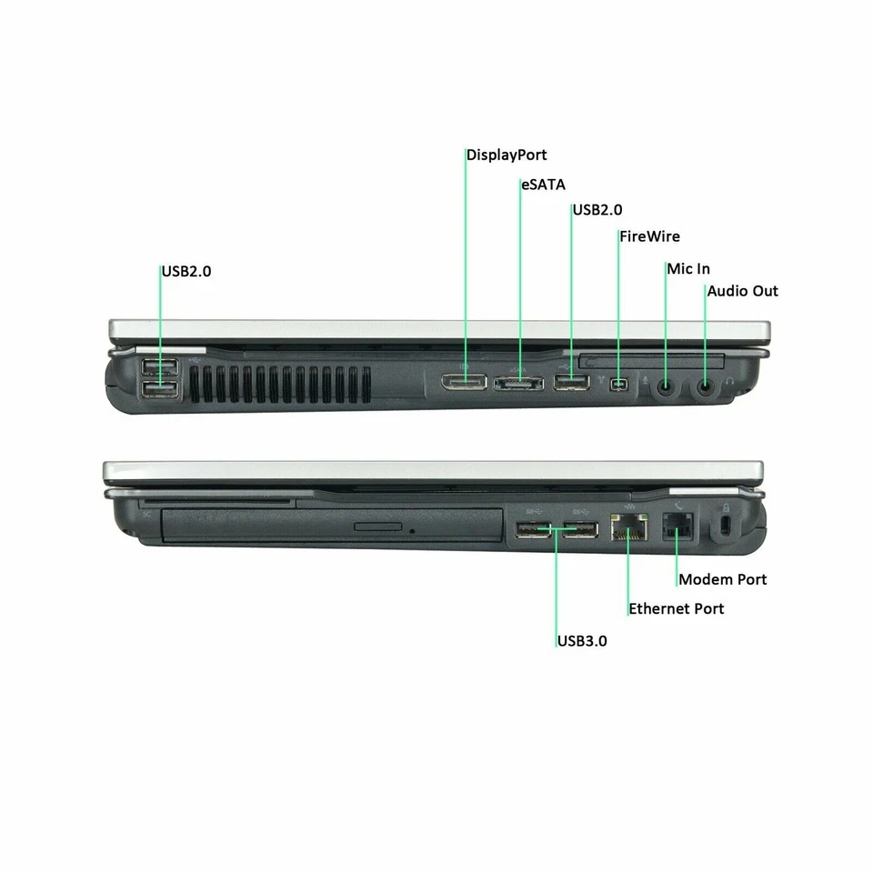 Lot of 6 HP EliteBook 8540W Core i7 Quad1.87 8GB 256Gb SSD Radeon M5800 DVD FHD - Image 4 of 4