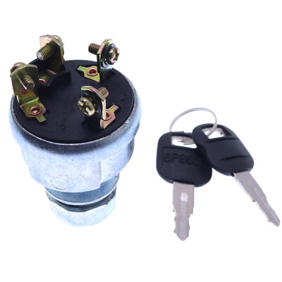 Ignition Starter Switch with 2 Keys for CAT Loader 426 416 910E 916 918F 924F