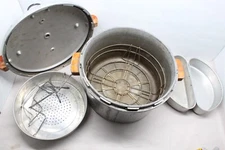 Vintage National No. 7 Pressure Cooker Canner 16 qt With Rack Accessories