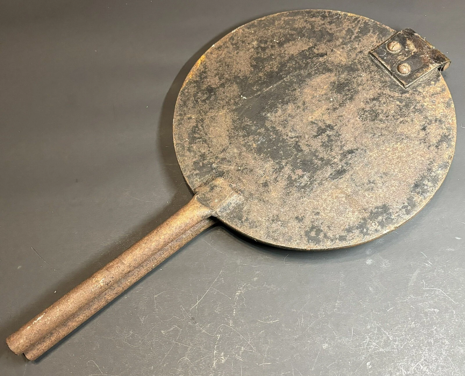 Antique 1800s Cast Iron Waffle Iron Krumkake Baker Pizzelle Maker Rare