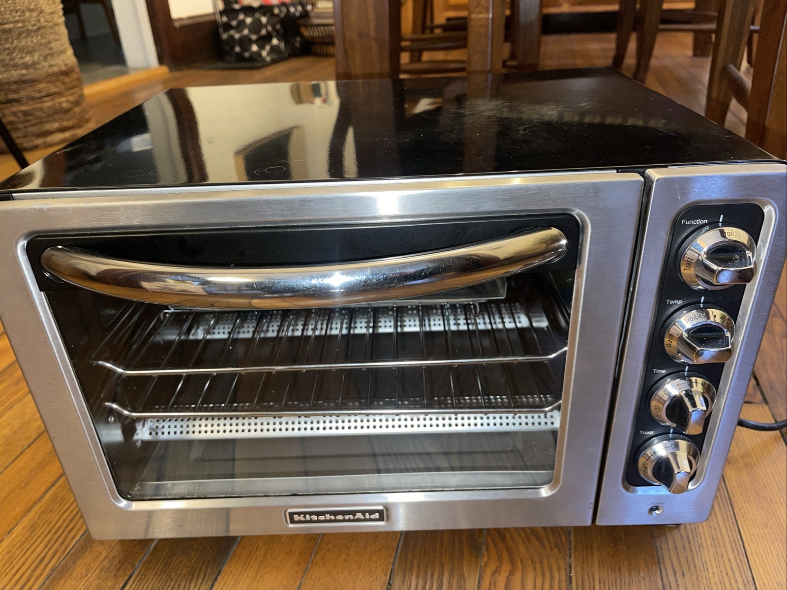 KitchenAid KCO222OB Compact 12" Silver Black Stainless Steel Toaster