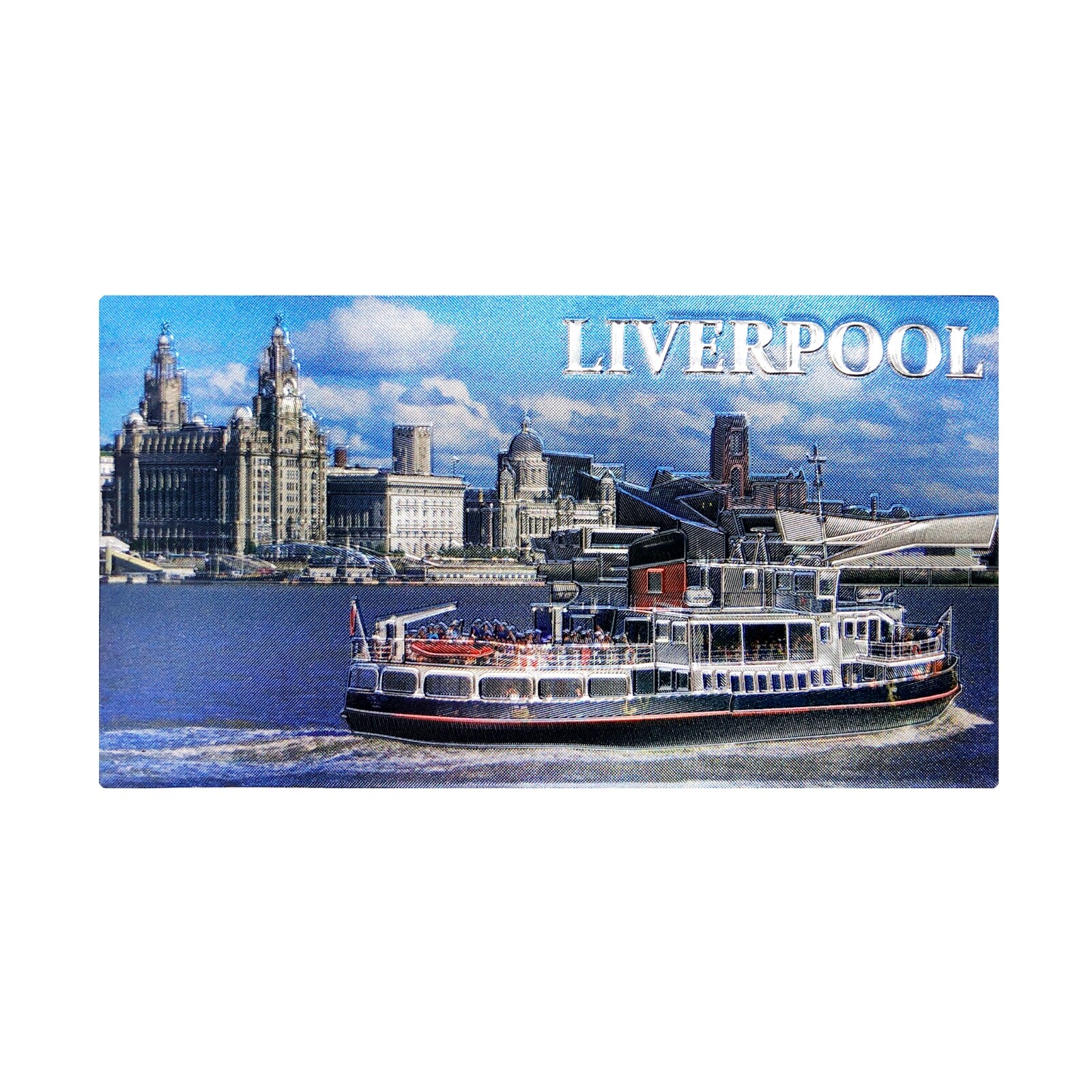 Liverpool River Mersey Ferry Foil Fridge Magnet