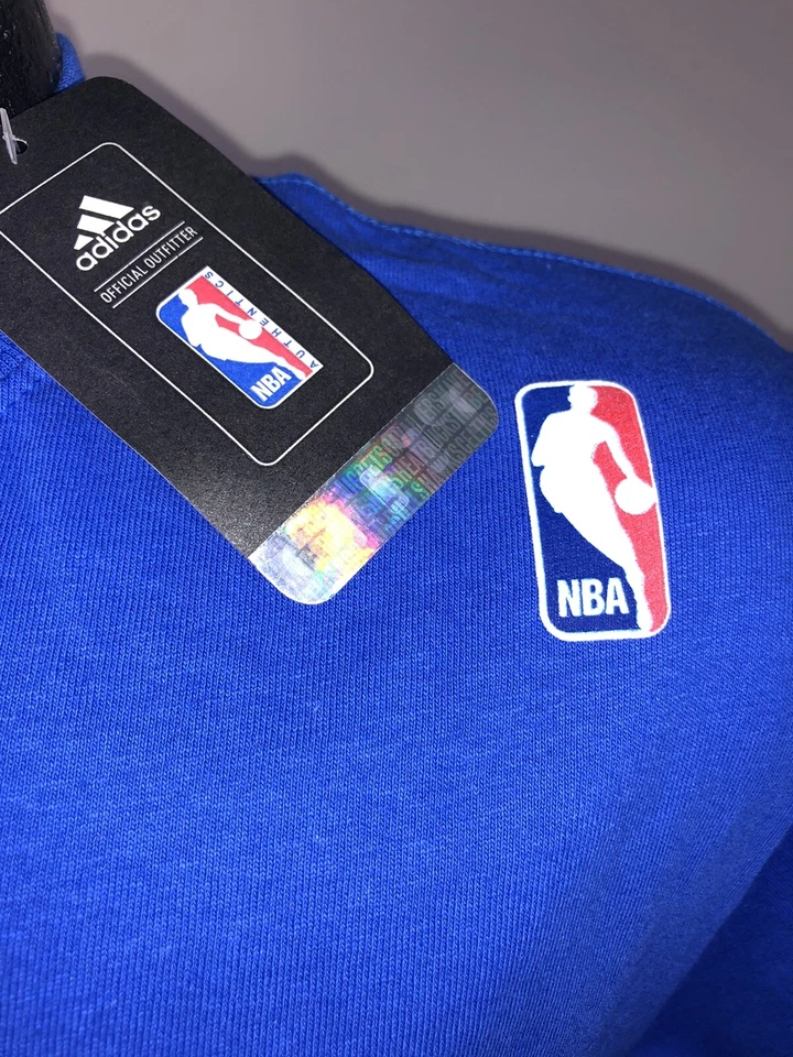 Camiseta para hombre Adidas NBA Oklahoma City Thunder Serge Ibaka #9 azul real XL Foto 4 de 4