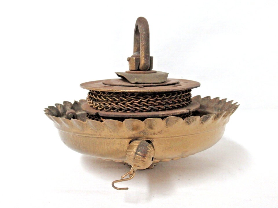 AA ANTIQUE CEILING MOTOR & COVER FOR VICTORIAN HANGING LIBRARY OIL LAMP