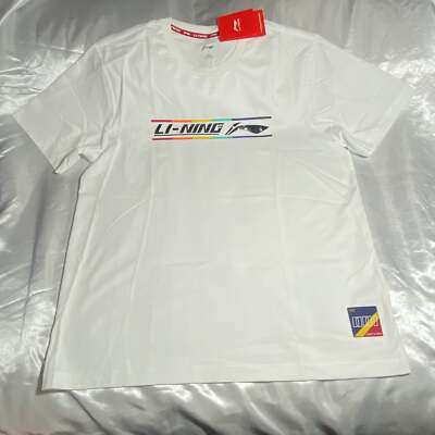 LiNing Mens Short Sleeve T Shirt THE TREND White - 3XL