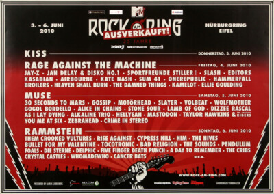 ROCK AM RING & PARK - Rock am Ring, Rock am Ring 2010 | Konzertplakat | Poster