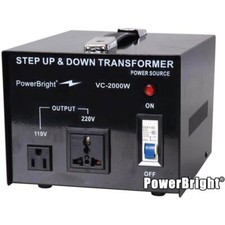 Voltage Transformer 2000-Watt Step Up/Down Converter 110/120-Volt - 220/240-Volt