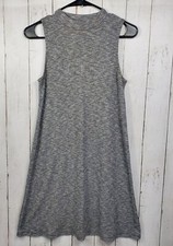 Madewell Knit Ribbed High Neck Sleeveless Shirt Dress Womens Sz XS Gray G5014