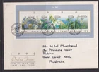 New Zealand 1990 Orchids  Miniature Sheet First Day Cover Addressed