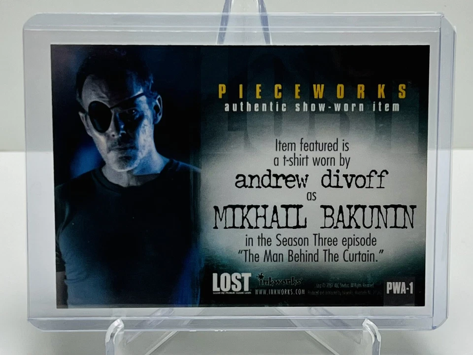 Inkworks LOST Season 3 Pieceworks Andrew Divoff as MIKHAIL #PW-A1 Auto Wardrobe - Image 2 of 2