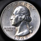 1948 Washington Quarter Gem BU