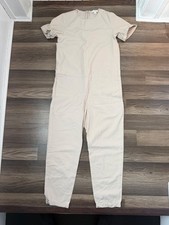 COS Short Sleeve Utility Jumpsuit Beige Oatme...