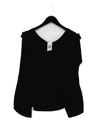 Wilfred Damen Top S schwarz 100% Viskose ärmellos V-Ausschnitt Basic