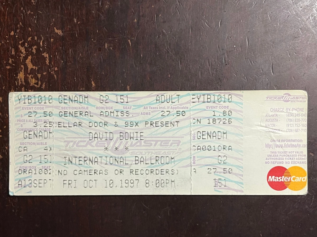 David Bowie Concert Memorabilia for sale | eBay