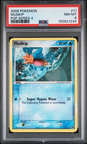 2006 POKEMON POP SERIES 4 #11 MUDKIP PSA 8
