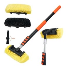 12FT Car Wash Brush with Long Handle, Car Cleaning Brush with 12" Soft Bristle
