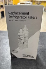 2 PACK - Best Buy essentials NSF 42/53 Water Filter Replacement LG/Kenmore/Sears