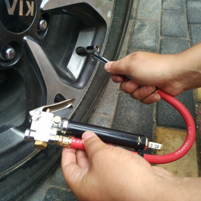 #ad #ad Air Tire Inflator with Pressure Gauge Dual Chuck Air Tire Pressure Filler Tools $18.67