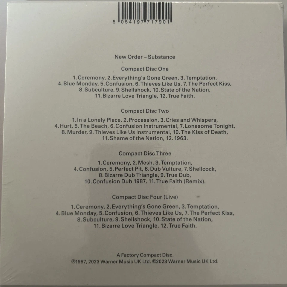 New Order - Substance (1987/2023) 4CD Remastered Expanded Edition – Neu OVP - Bild 2 von 3