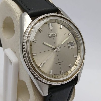 Seiko Automatic 7005-8062 Day/Date Gary Dial Vintage Men's Watch