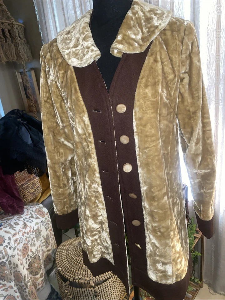 Chaqueta Costo Terciopelo Vintage Años 60 Talla Pequeña Foto 3 de 4