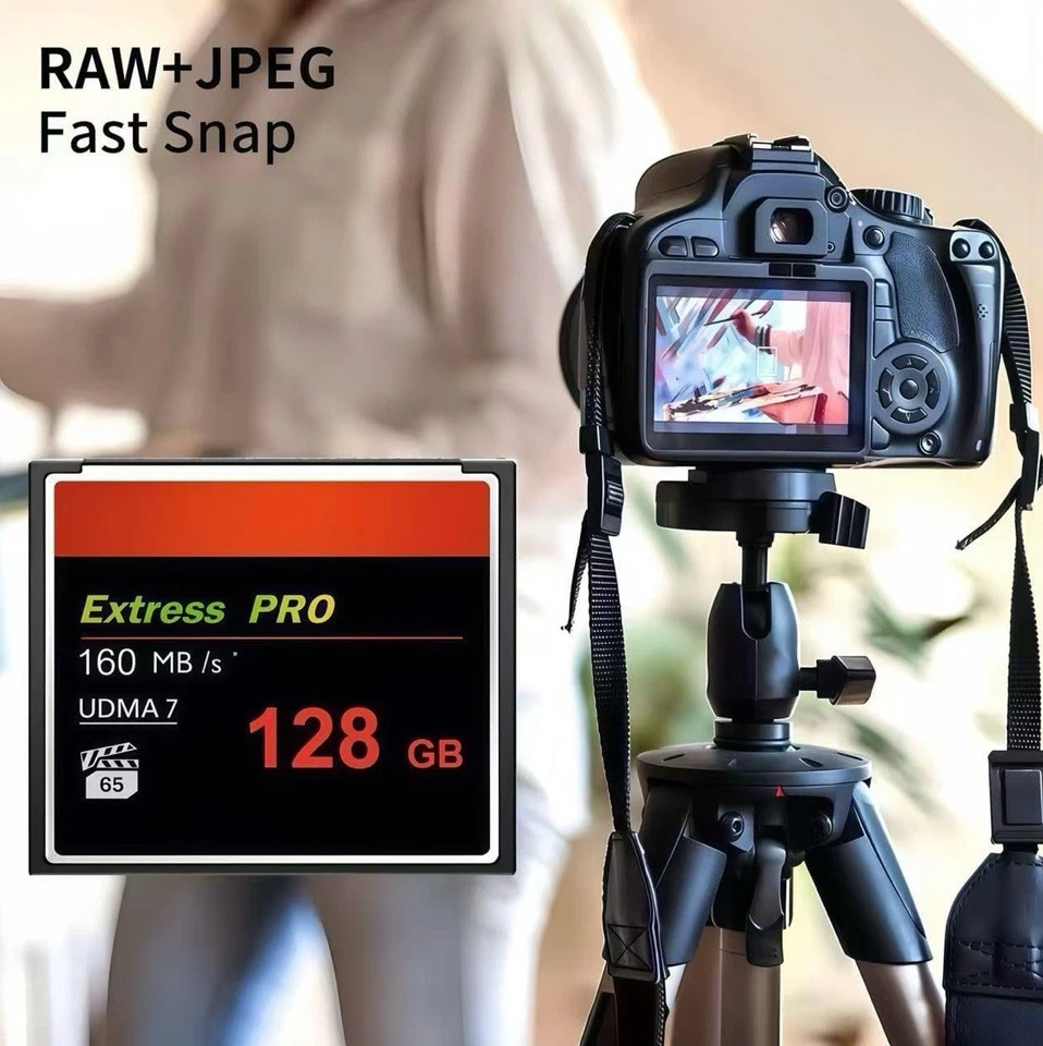 HSANYIUR 128GB UDMA Speed Up To 160MB/s, Original CF Card Camera Memory Card - Image 2 of 4