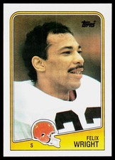 Felix Wright, 1988 Topps, #101, Cleveland Browns, RC