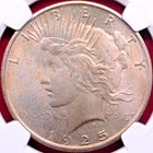 NGC MS-66! 1925 PEACE DOLLAR ORIGINAL TONING!