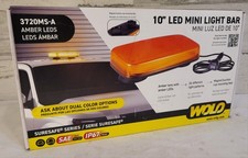 Wolo 10 Led Mini Amber Light Bar Model 3720ms-a W Magnetic Suction Cup Mount
