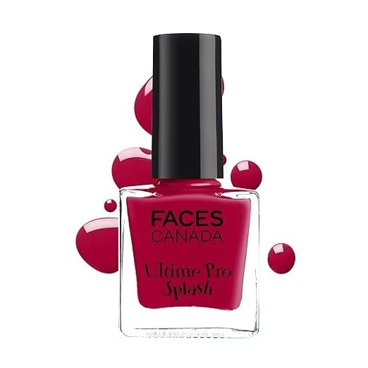 FACES CANADA Ultime Pro Splash Nail Enamel - Vermilion 138 (8ml) | Quick Drying