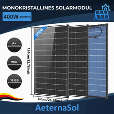 AeternaSol 400 Watt(200W*2) 12V Bifazial Solarpanel Monokristallin Doppelseitig